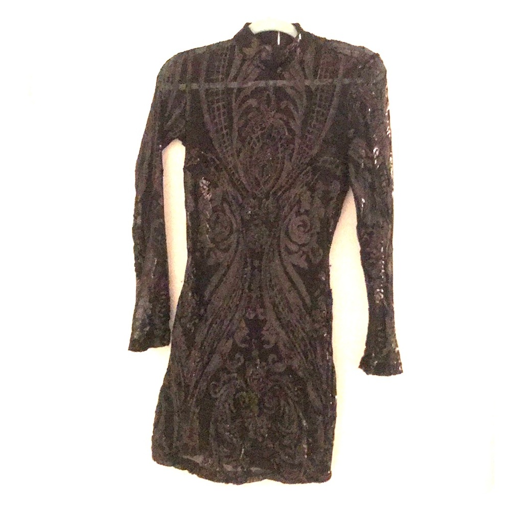 Sequins and Mesh Hot Miami Styles Dress Size M